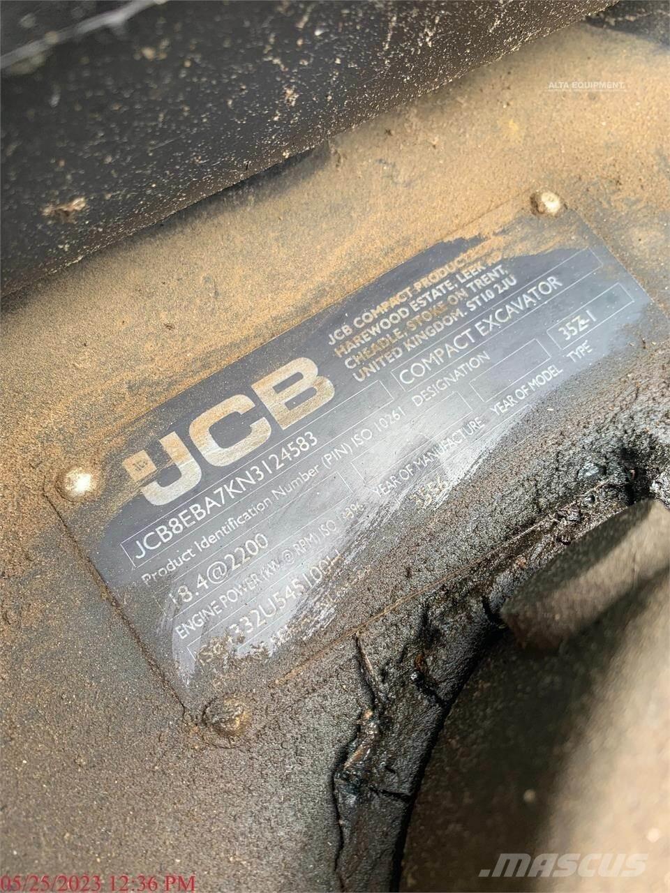 JCB 35Z-1 Mini ekskavatörler, 7 tona dek