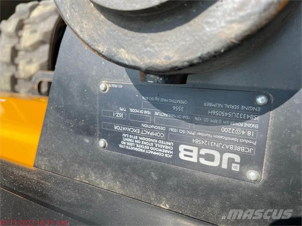 JCB 35Z-1 Mini ekskavatörler, 7 tona dek