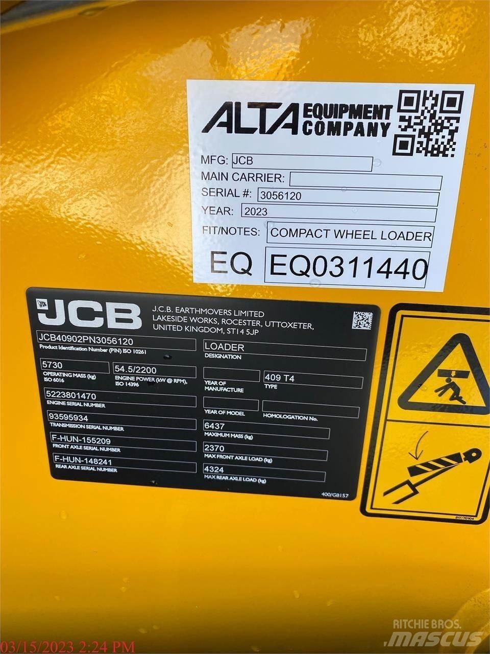 JCB 409 Tekerlekli yükleyiciler
