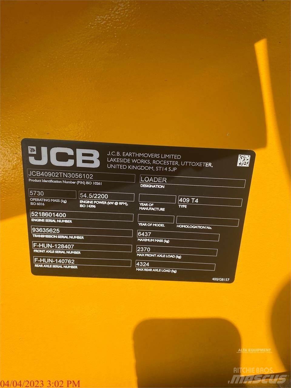 JCB 409 Tekerlekli yükleyiciler