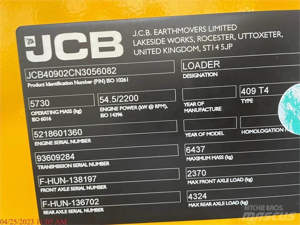 JCB 409 Tekerlekli yükleyiciler