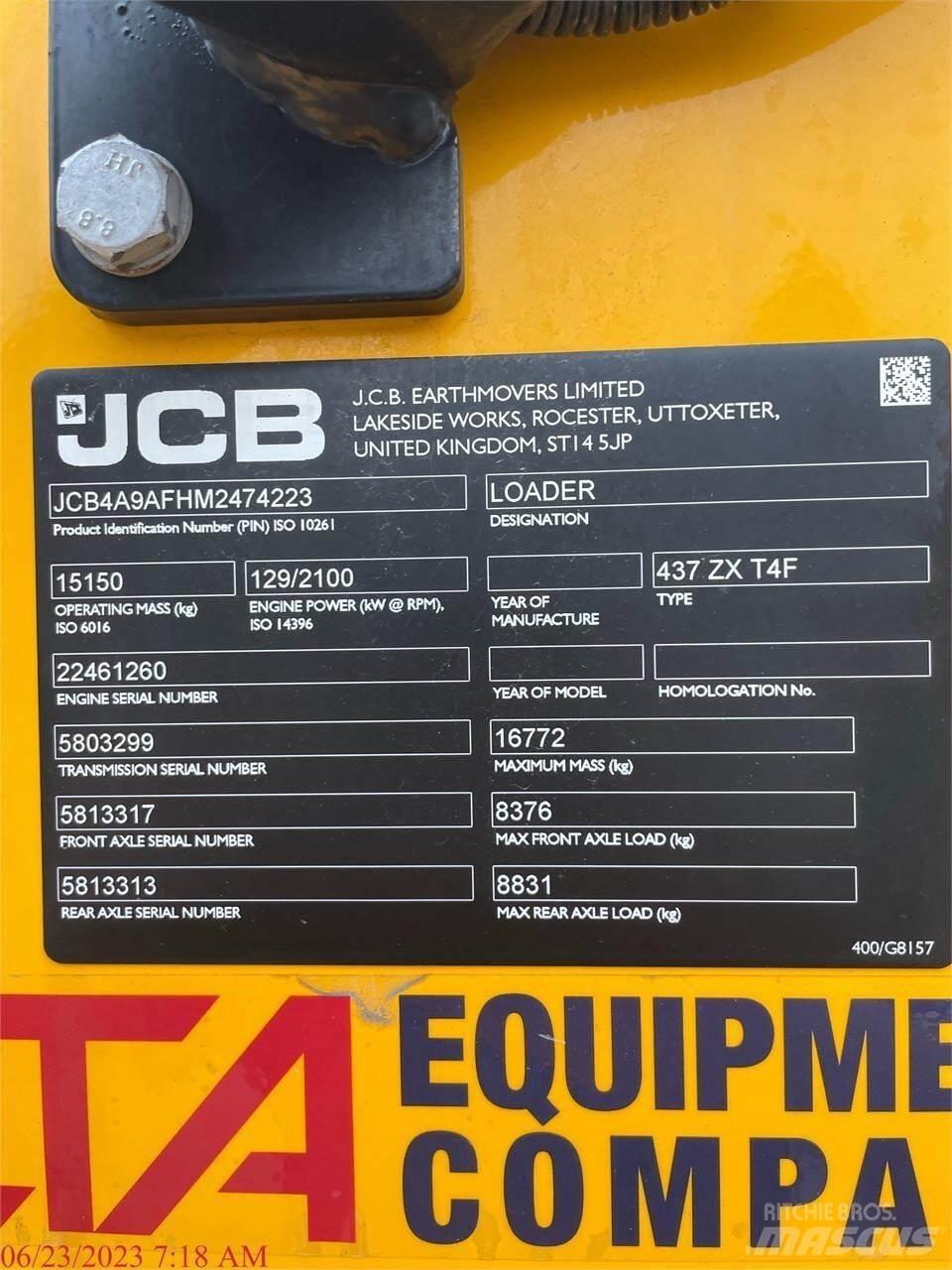 JCB 437ZX Tekerlekli yükleyiciler