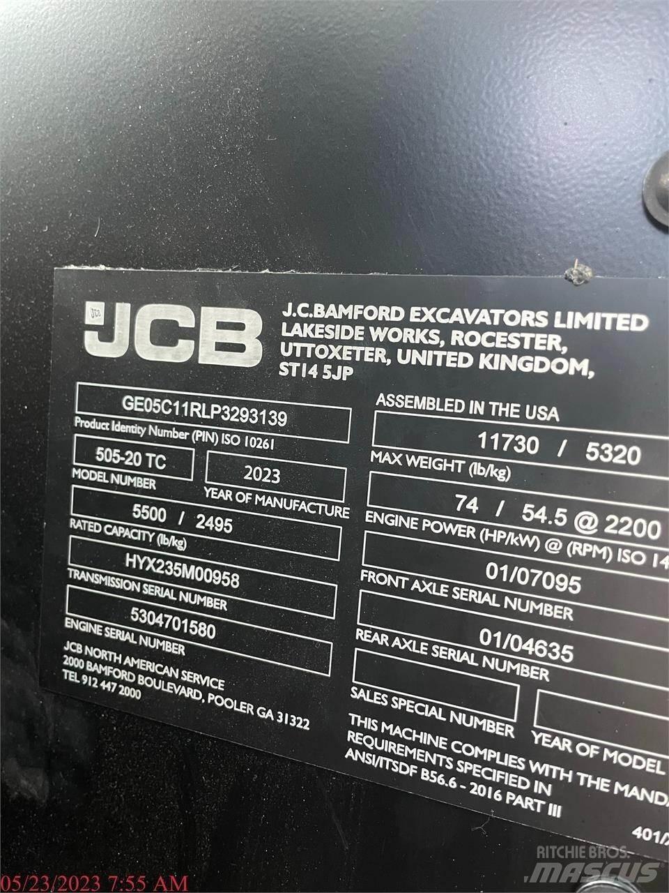 JCB 505-20TC Teleskopik yükleyiciler