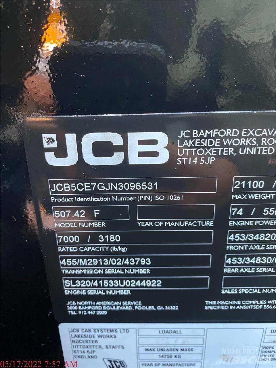 JCB 507-42 Teleskopik yükleyiciler