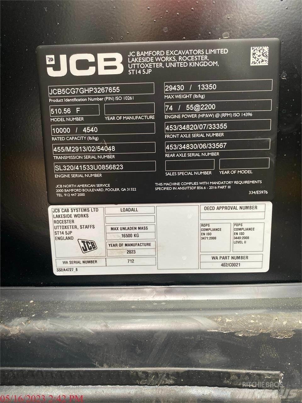 JCB 510-56 Teleskopik yükleyiciler