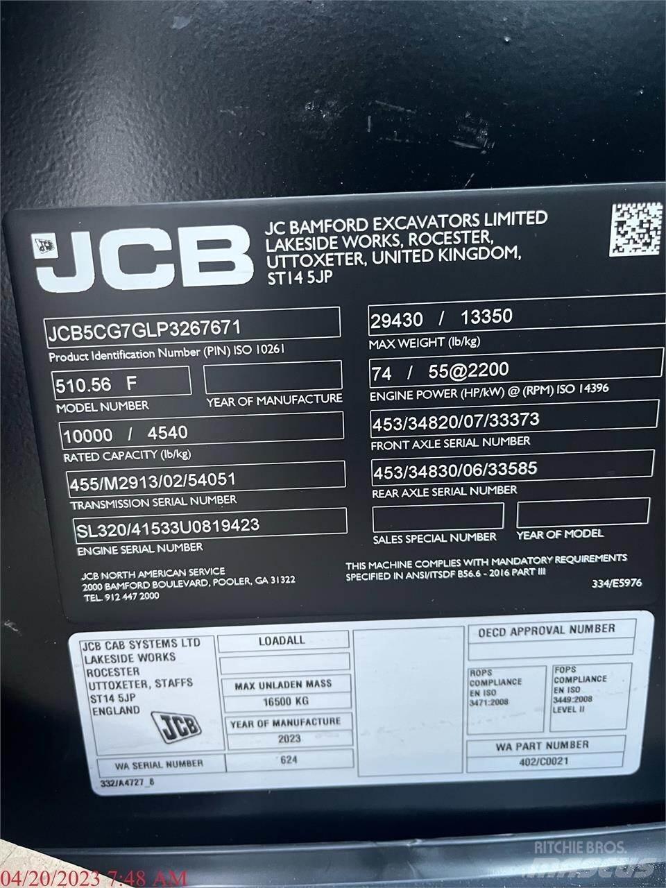 JCB 510-56 Teleskopik yükleyiciler