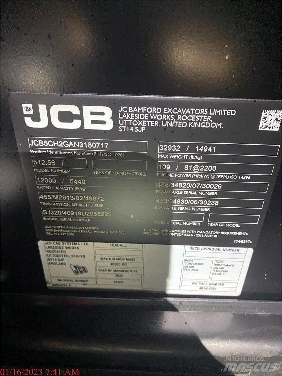 JCB 512-56 Teleskopik yükleyiciler
