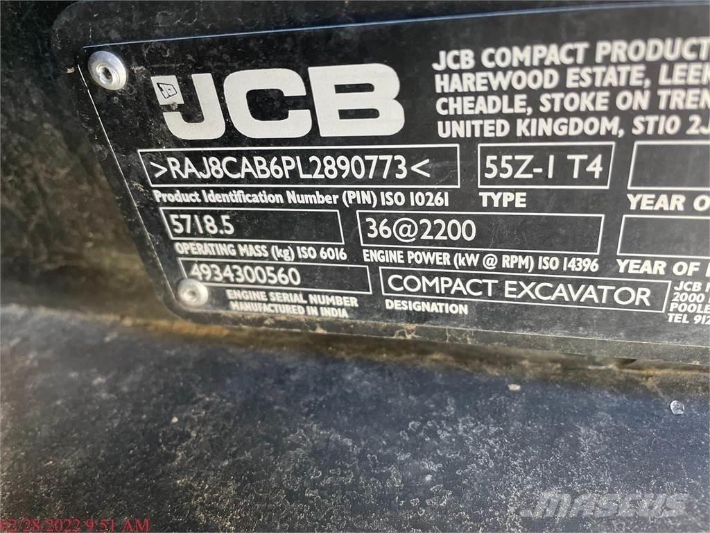 JCB 55Z-1 Mini ekskavatörler, 7 tona dek