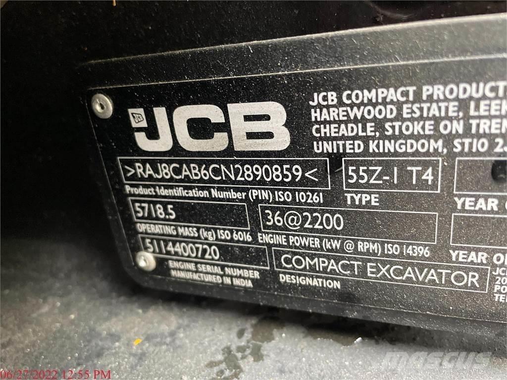JCB 55Z-1 Mini ekskavatörler, 7 tona dek