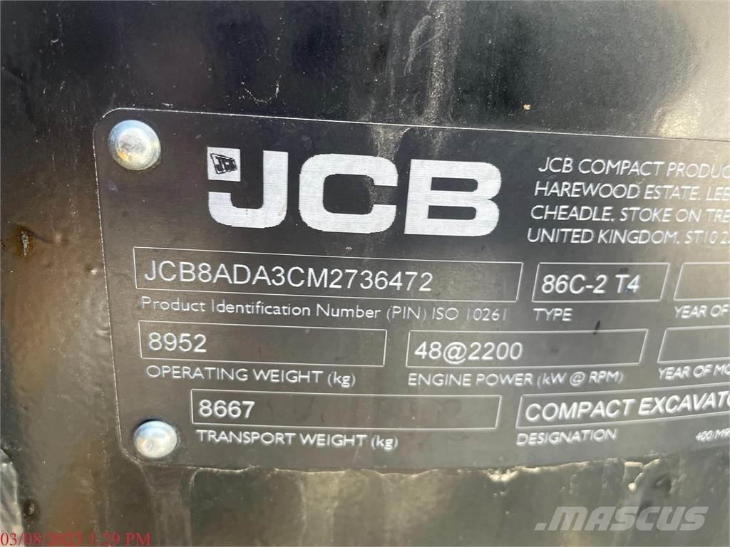 JCB 86C-2 Paletli ekskavatörler