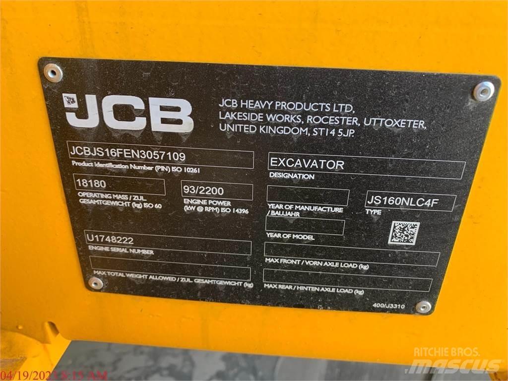 JCB JS160 Paletli ekskavatörler