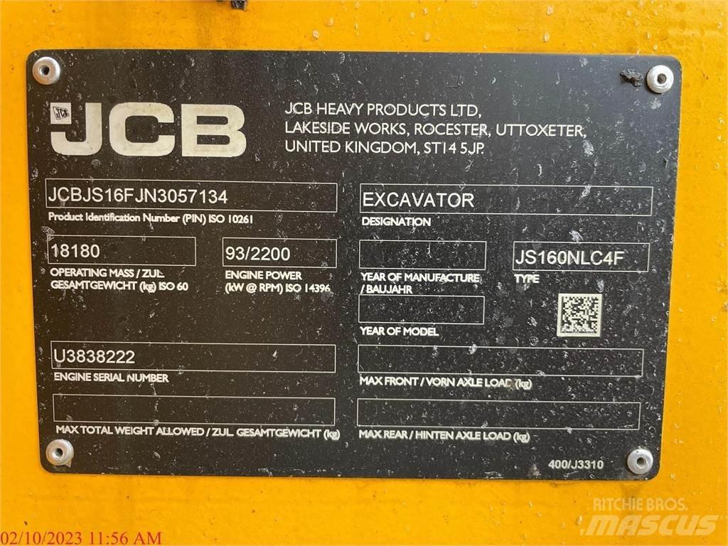 JCB JS160 Paletli ekskavatörler
