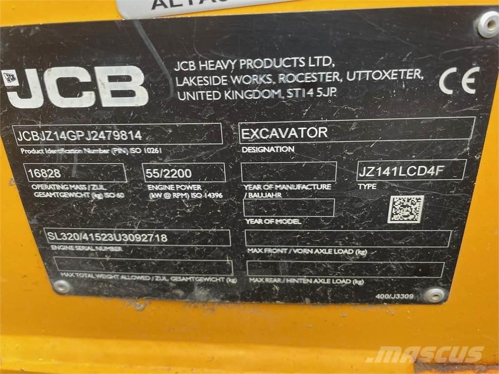 JCB JZ141 LC Paletli ekskavatörler