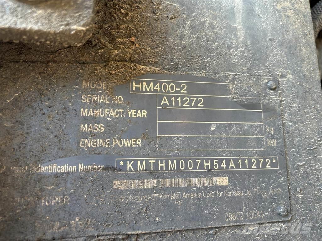 Komatsu HM400-2 Belden kirma kaya kamyonu