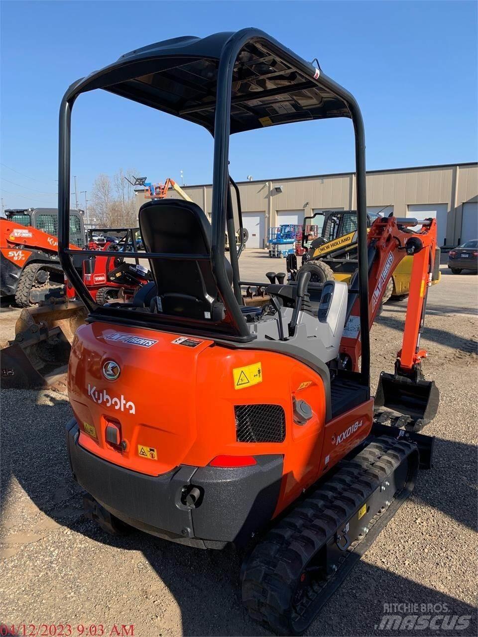 Kubota KX018-4 Mini ekskavatörler, 7 tona dek