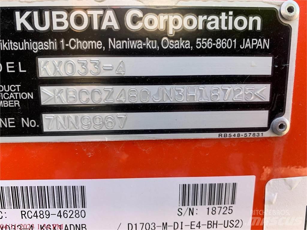 Kubota KX033-4 Mini ekskavatörler, 7 tona dek