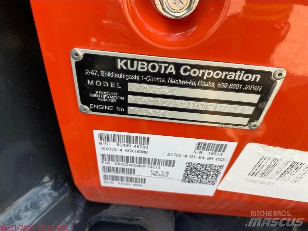 Kubota KX033-4 Mini ekskavatörler, 7 tona dek