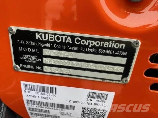 Kubota KX040-4 Mini ekskavatörler, 7 tona dek