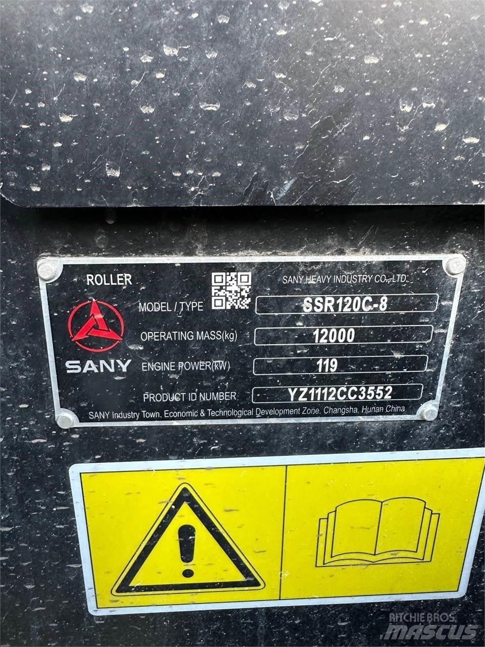 Sany SSR120C-8 Çift tamburlu silindirler