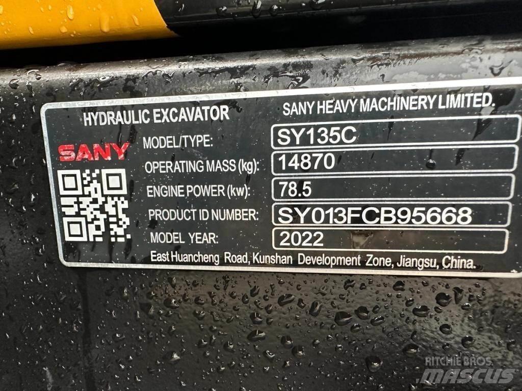 Sany SY135C Paletli ekskavatörler
