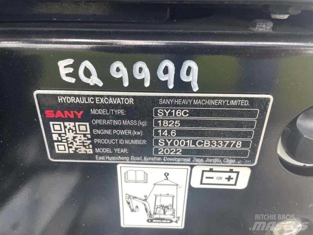 Sany SY16C Mini ekskavatörler, 7 tona dek