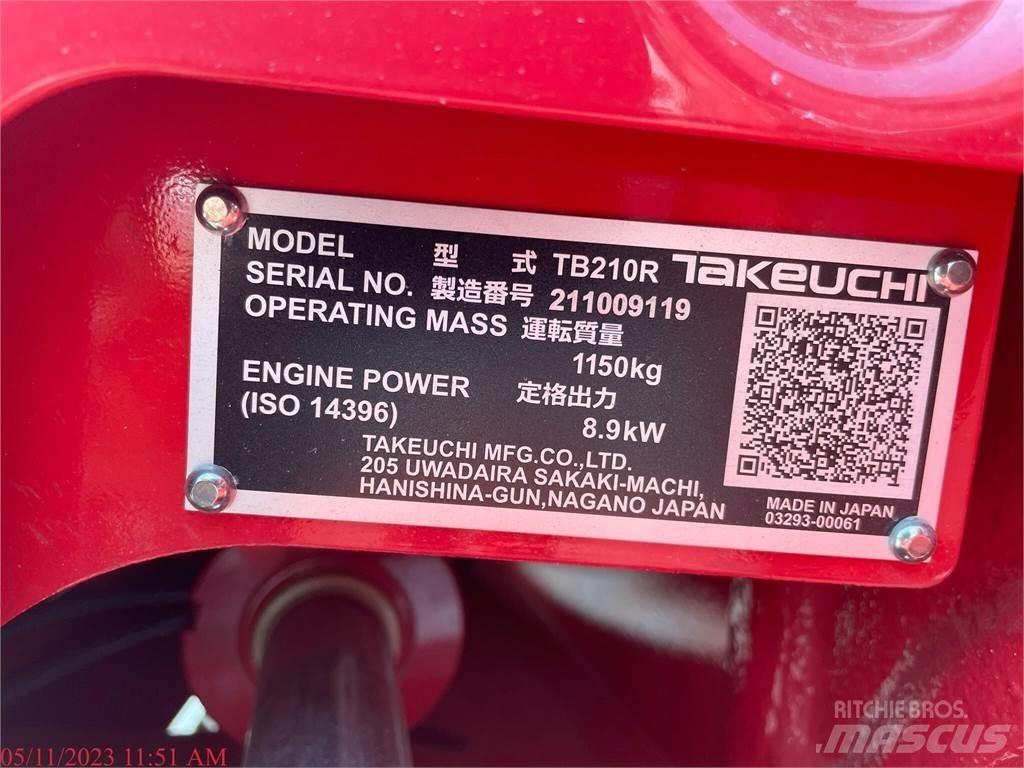 Takeuchi TB210R Mini ekskavatörler, 7 tona dek