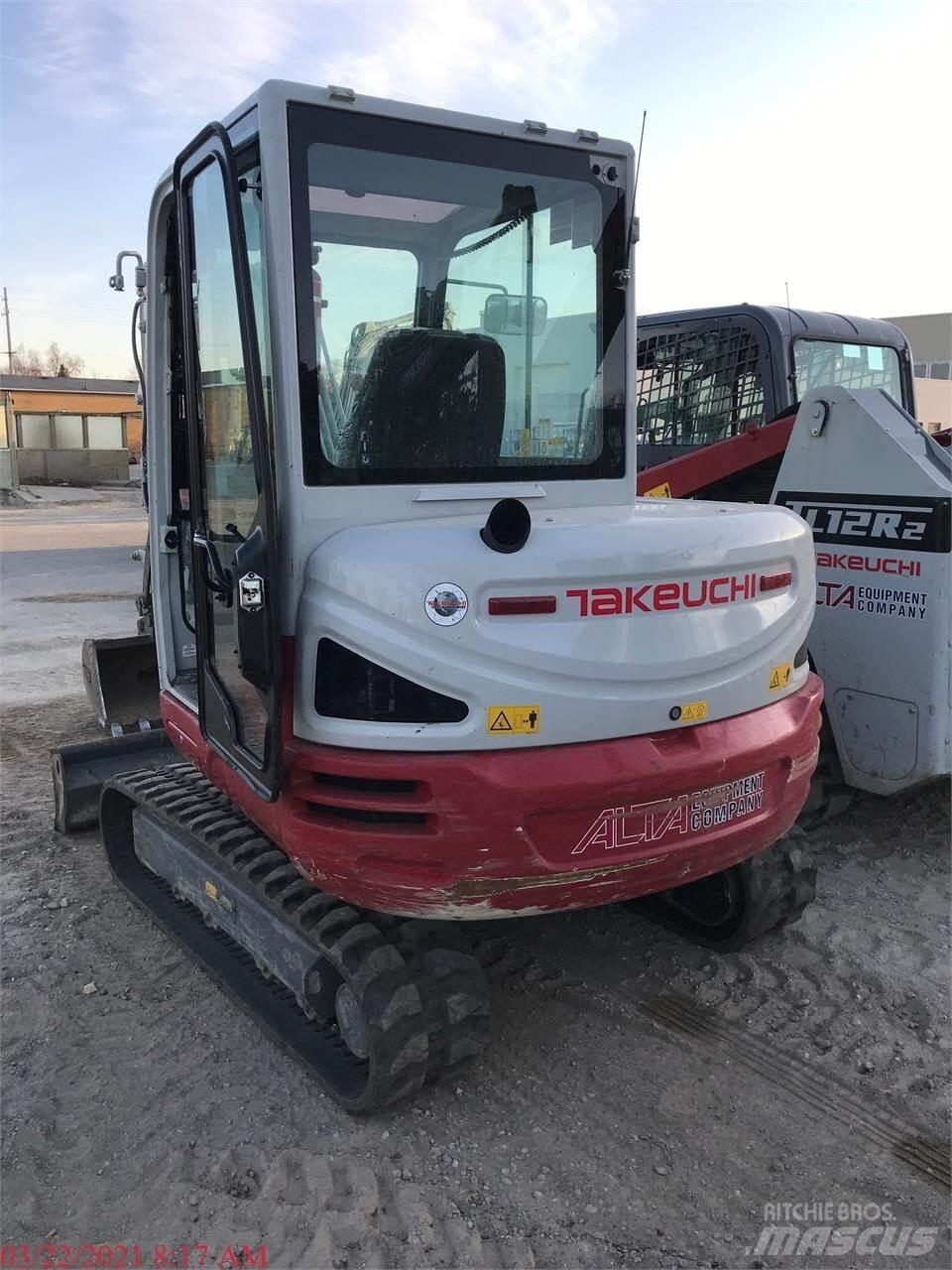 Takeuchi TB240 Mini ekskavatörler, 7 tona dek