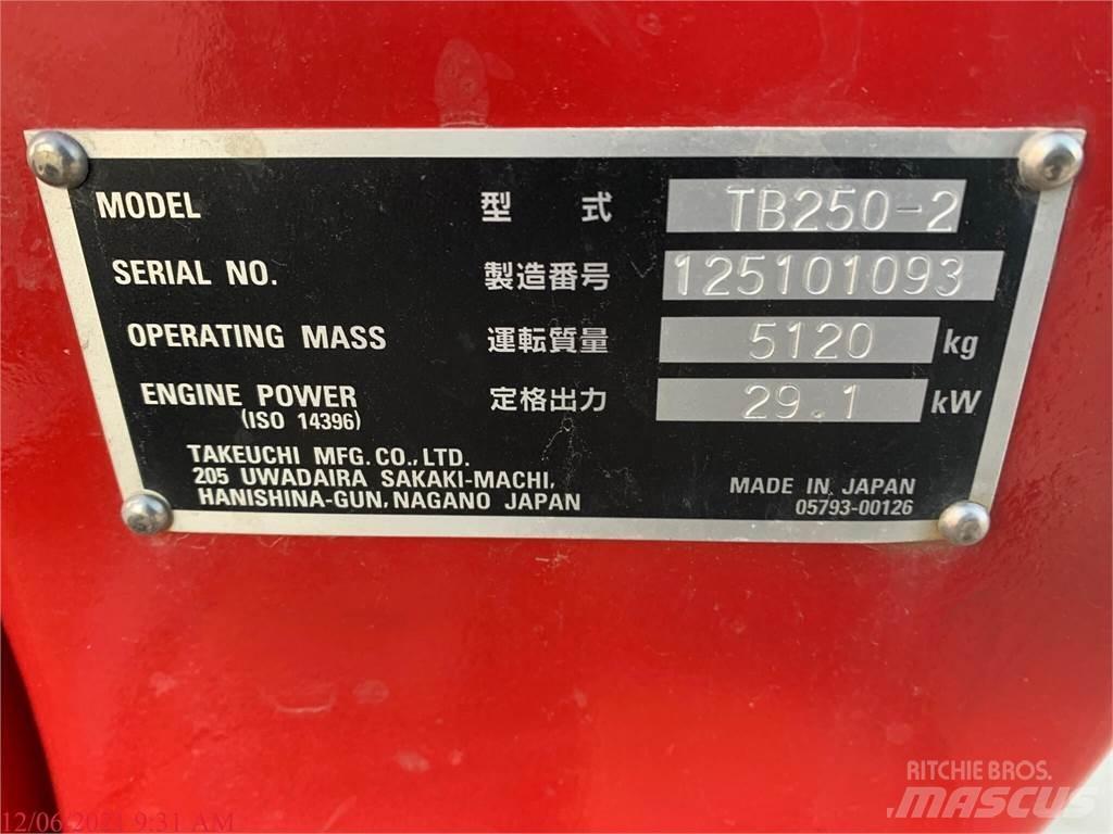 Takeuchi TB250-2 Mini ekskavatörler, 7 tona dek