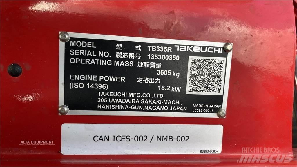 Takeuchi TB335R Mini ekskavatörler, 7 tona dek