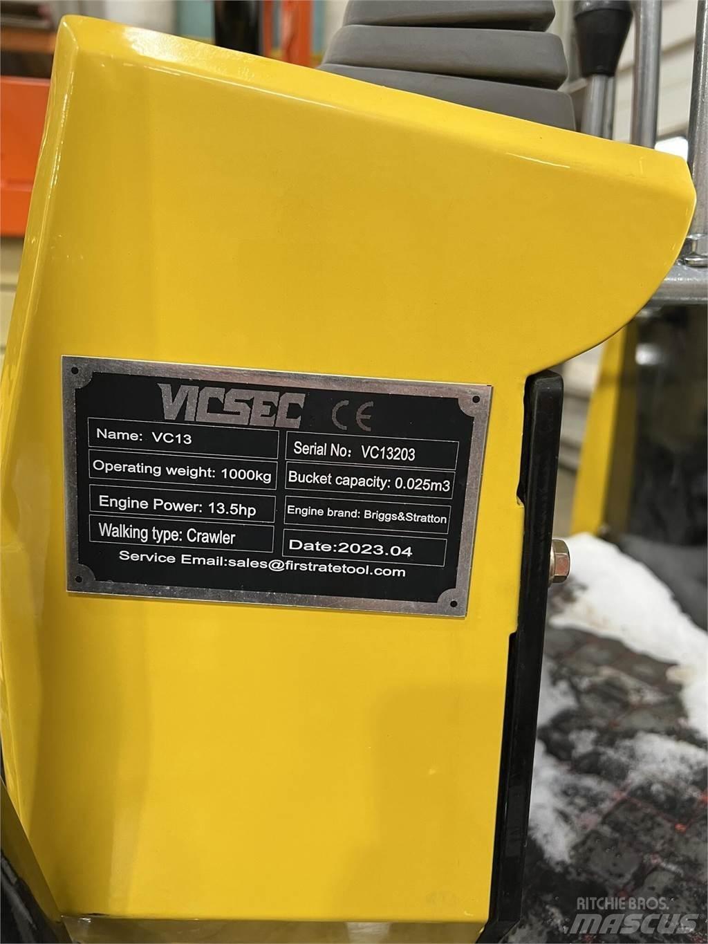 Vicsec VC13 Mini ekskavatörler, 7 tona dek
