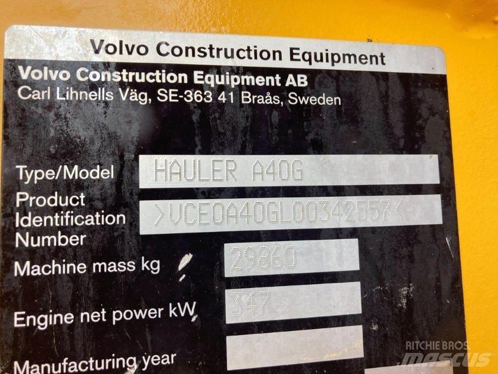 Volvo A40G Belden kirma kaya kamyonu