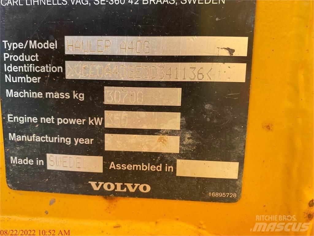 Volvo A40G Belden kirma kaya kamyonu