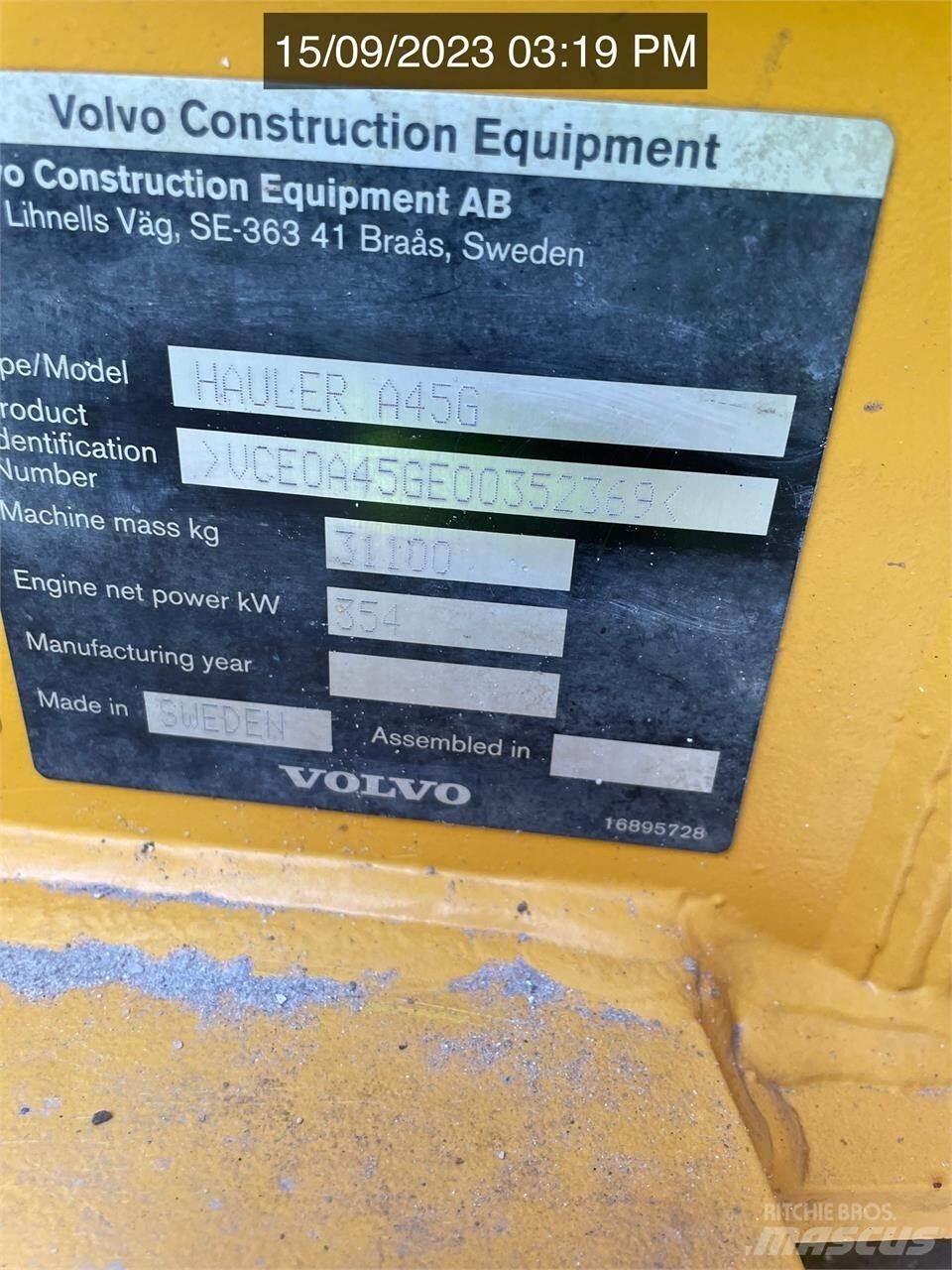 Volvo A45G Belden kirma kaya kamyonu