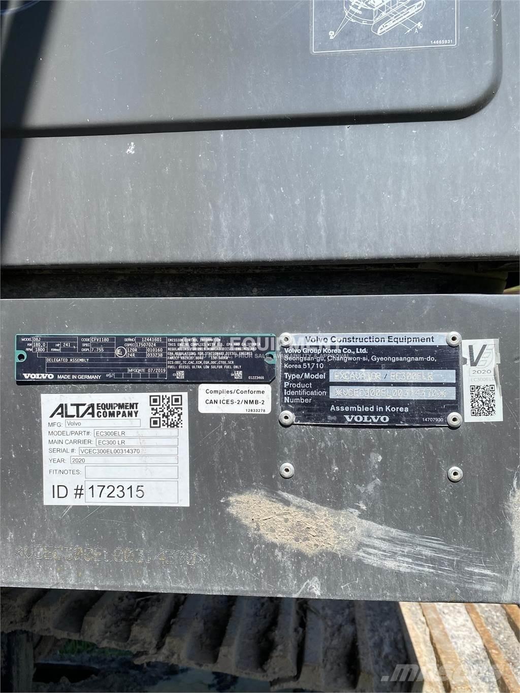 Volvo EC300E LR Paletli ekskavatörler