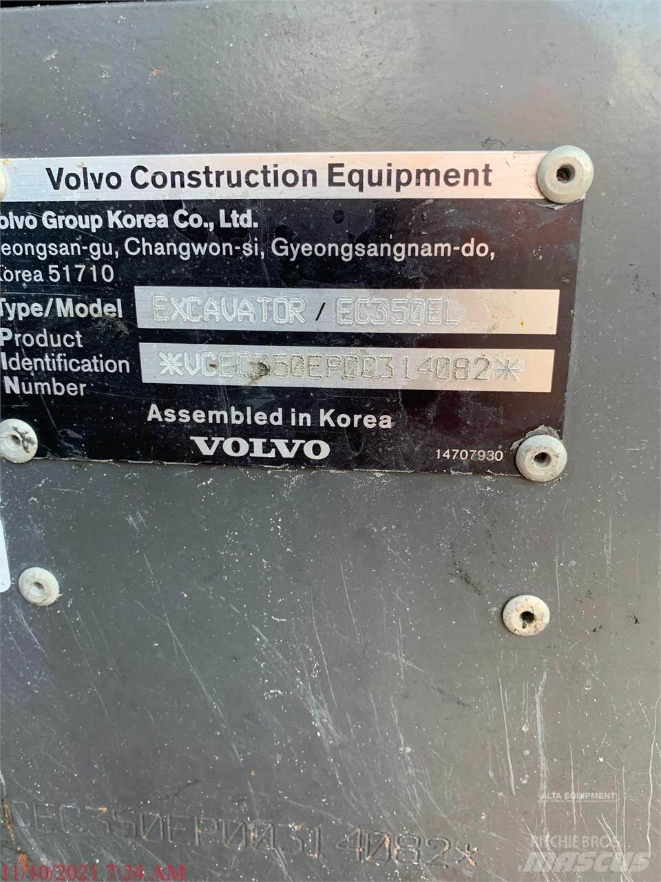 Volvo EC350EL Paletli ekskavatörler