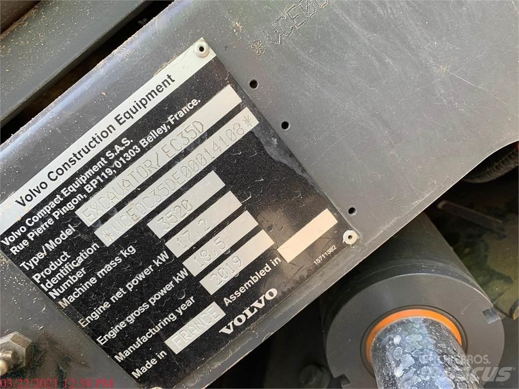 Volvo EC35D Mini ekskavatörler, 7 tona dek