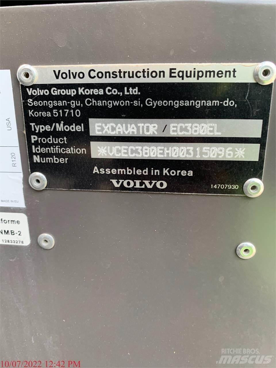 Volvo EC380EL Paletli ekskavatörler