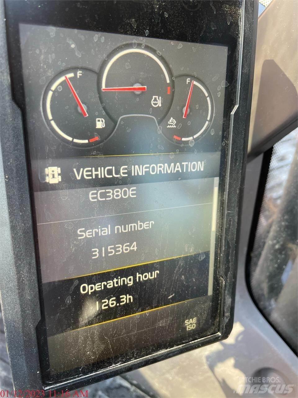Volvo EC380EL Paletli ekskavatörler