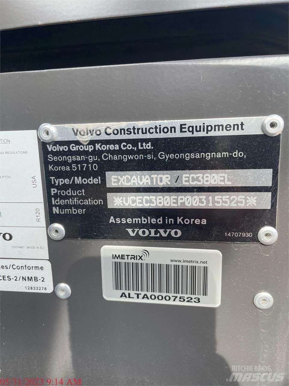 Volvo EC380EL Paletli ekskavatörler