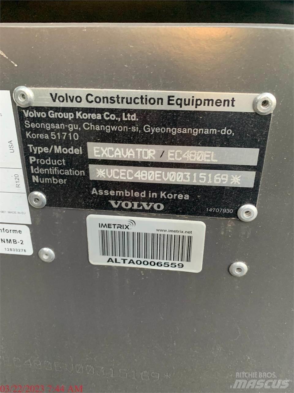 Volvo EC480EL Paletli ekskavatörler