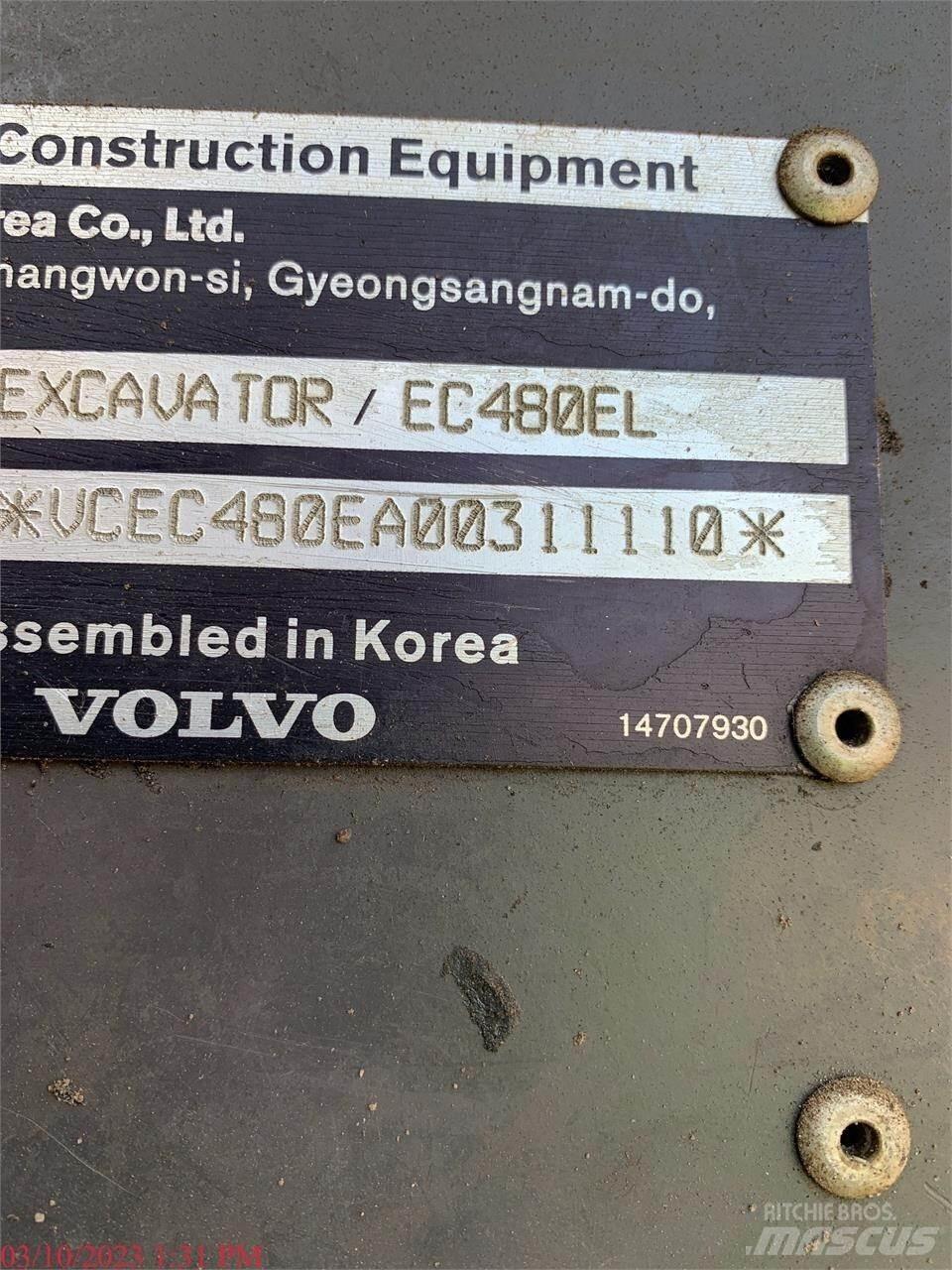 Volvo EC480EL Paletli ekskavatörler
