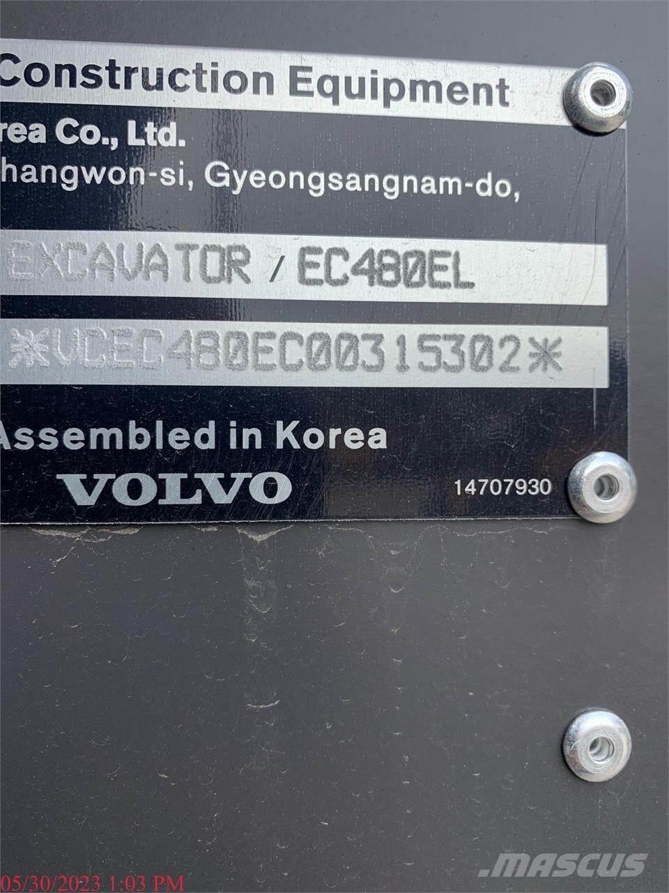 Volvo EC480EL Paletli ekskavatörler