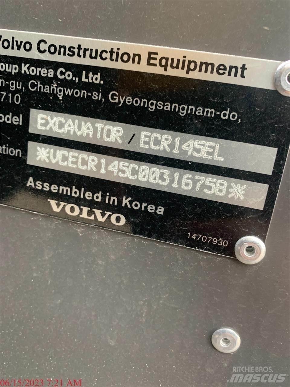 Volvo ECR145EL Paletli ekskavatörler