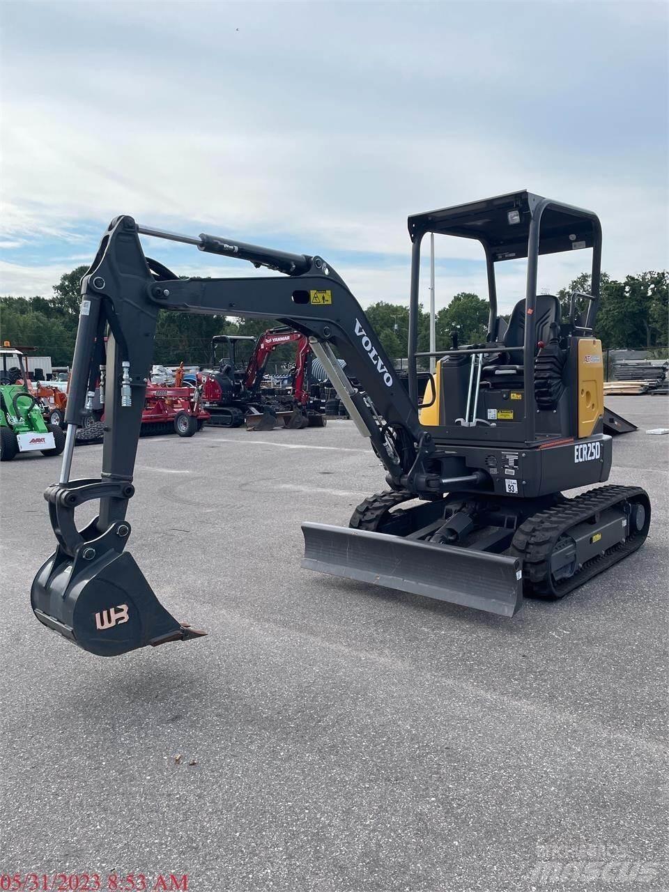 Volvo ECR25D Mini ekskavatörler, 7 tona dek