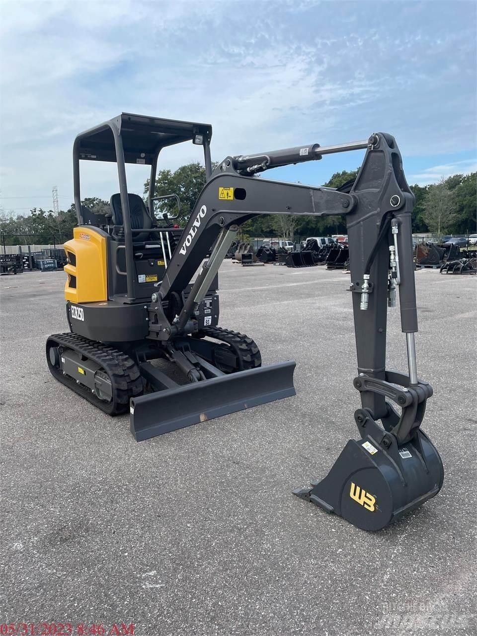 Volvo ECR25D Mini ekskavatörler, 7 tona dek