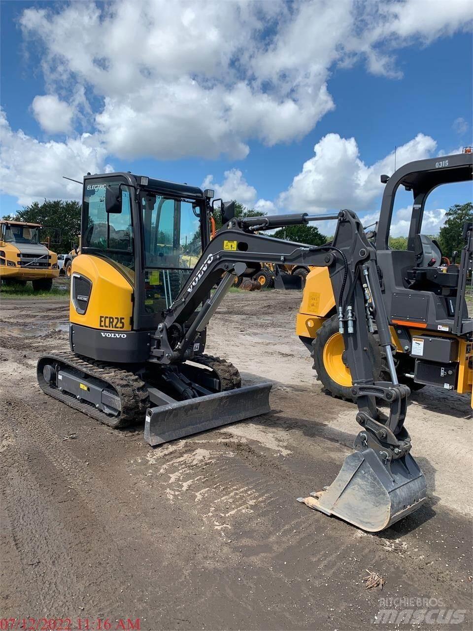 Volvo ECR25D Mini ekskavatörler, 7 tona dek