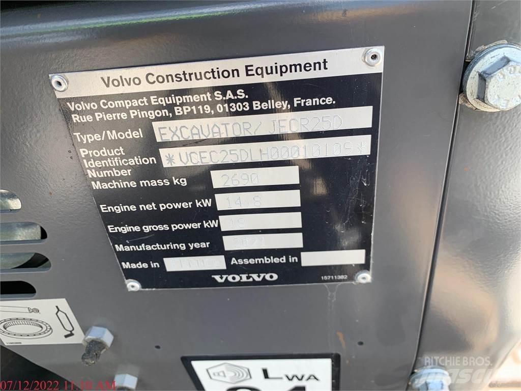 Volvo ECR25D Mini ekskavatörler, 7 tona dek