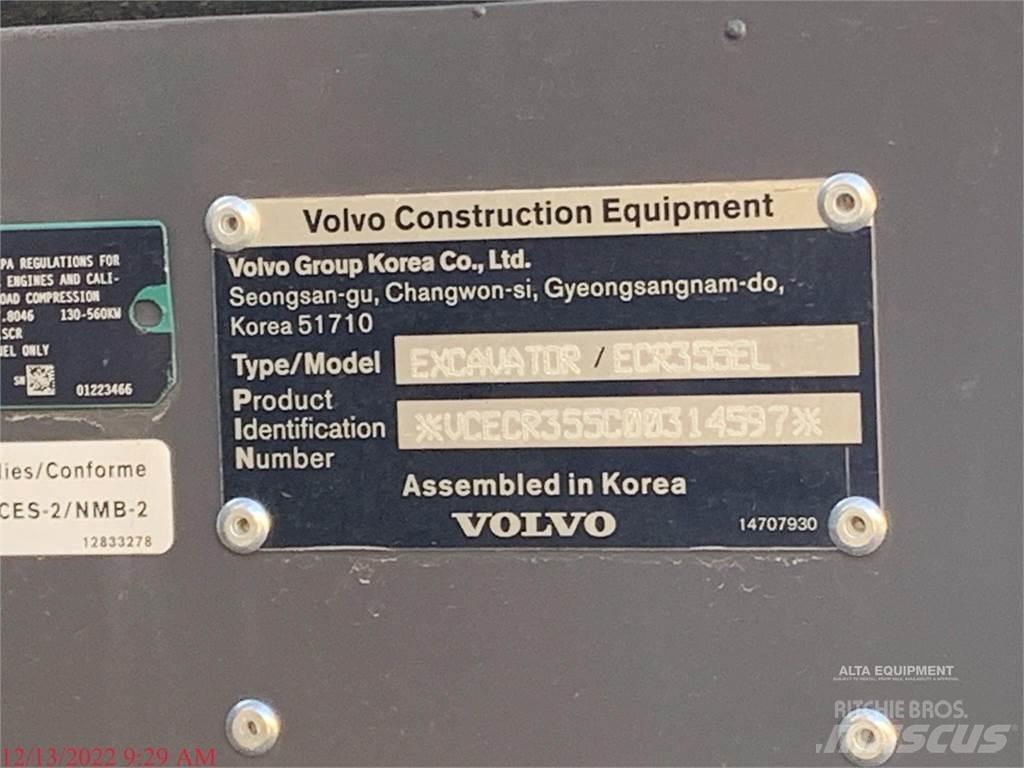 Volvo ECR355EL Paletli ekskavatörler