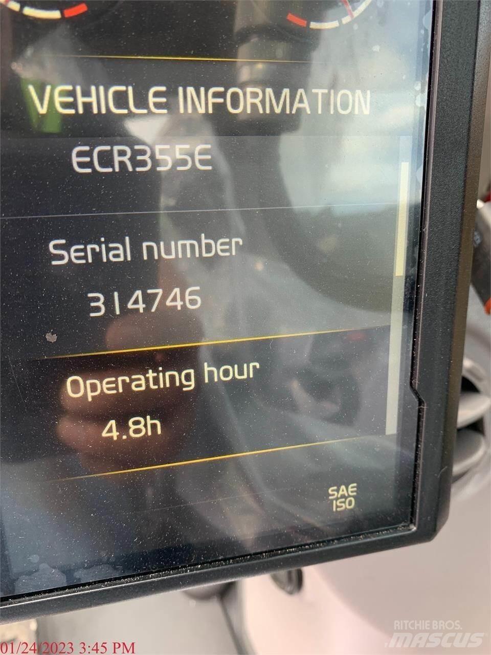 Volvo ECR355EL Paletli ekskavatörler