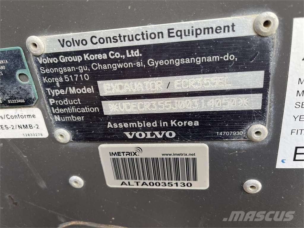 Volvo ECR355EL Paletli ekskavatörler